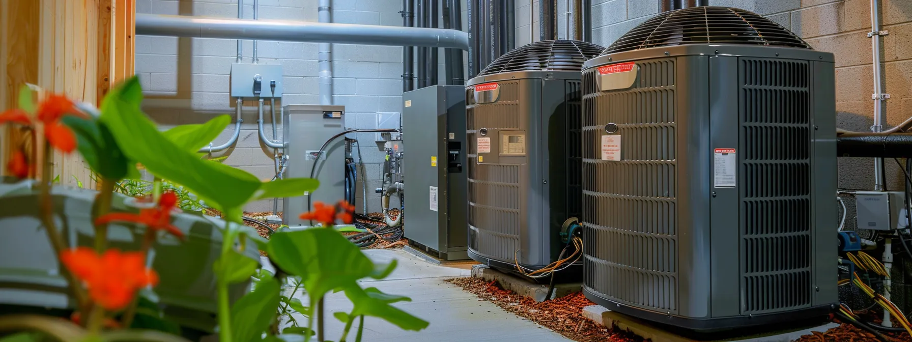 a sleek, modern commercial hvac system gleams under bright, energy-efficient lighting, emphasizing its robust design and optimal performance amid a backdrop of a well-organized maintenance facility.