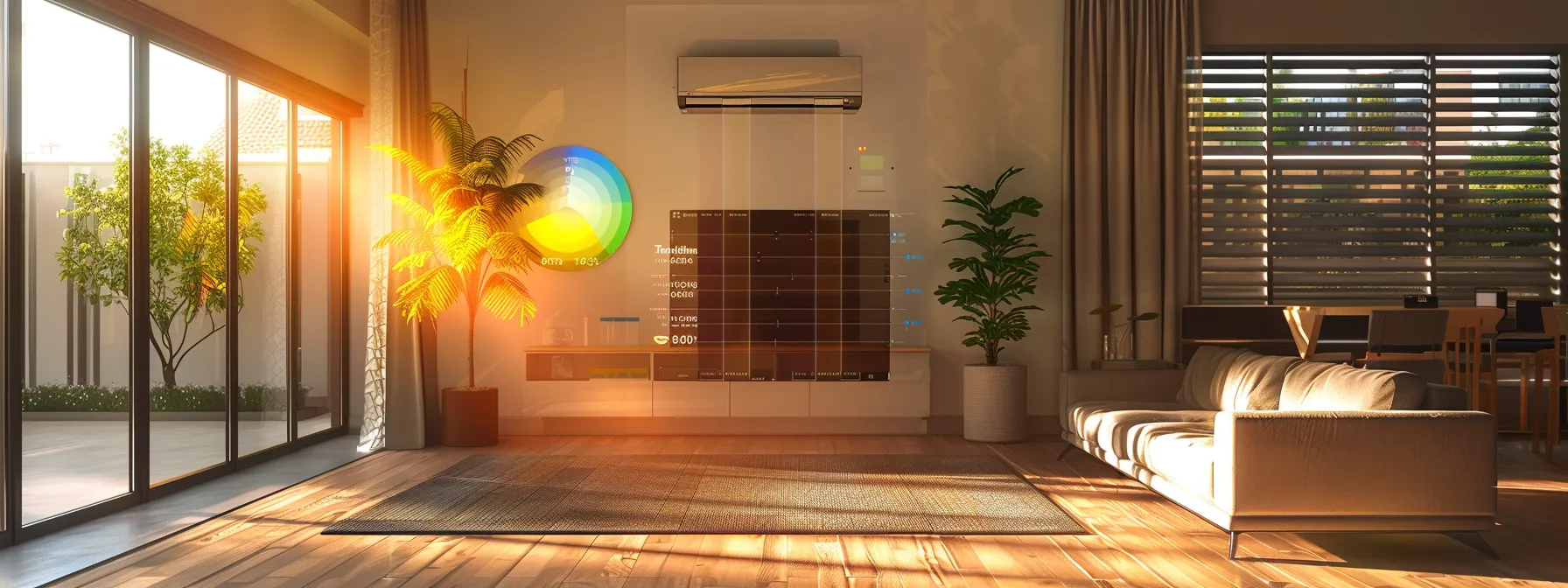 a sleek, modern hvac system is showcased in a well-lit, airy room, surrounded by energy efficiency graphs and tools, symbolizing a thorough energy audit and the pursuit of optimal performance.