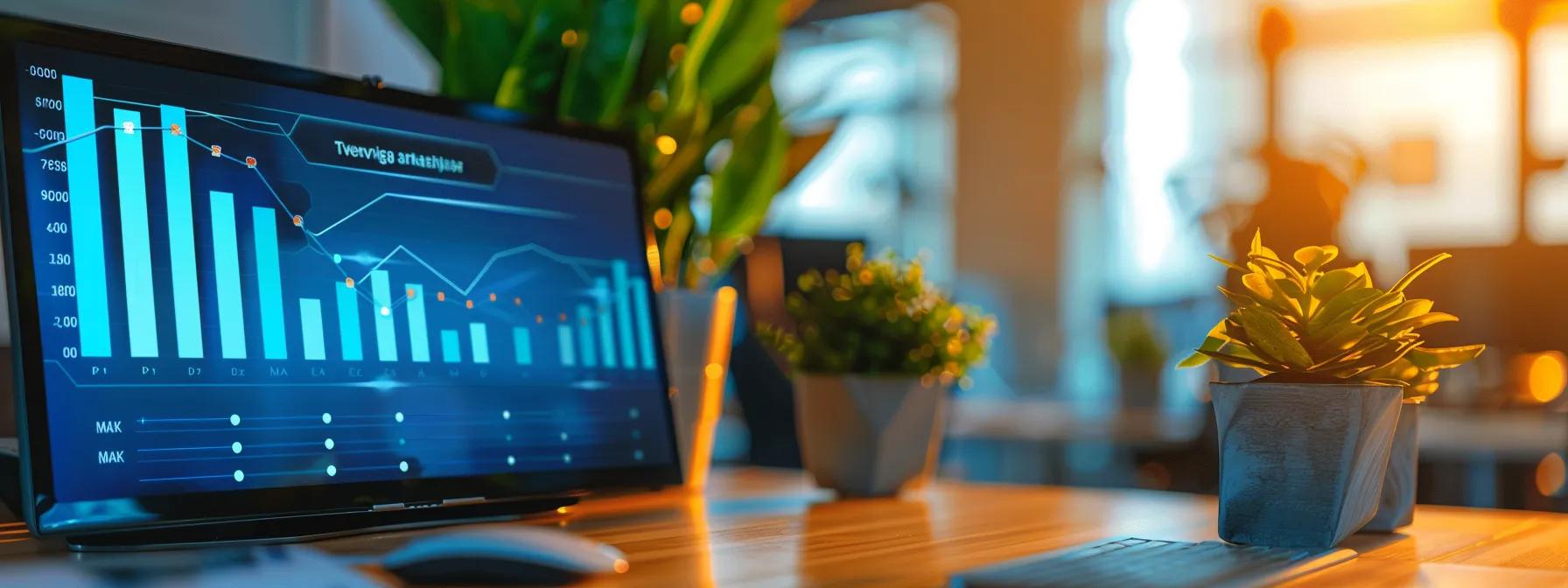 a modern office conference room features a sleek table with a large digital display showcasing a detailed comparison chart of hvac repair services in las vegas, highlighting superior offerings like licensed expertise and energy-efficient units under bright, focused lighting.
